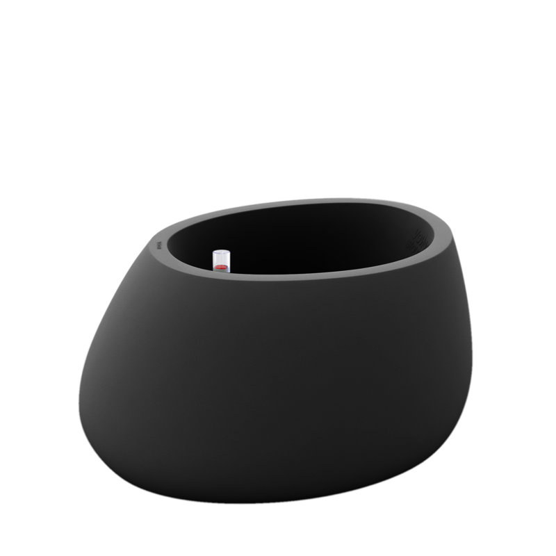 Stone Resin Pot Planter, Anthracite, 15.75" H x 31.5" W x 25.5" D