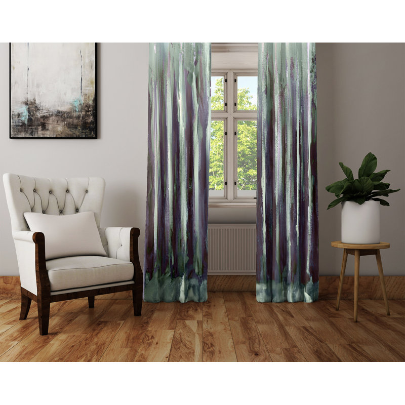 Paire de rideaux semi-transparents en polyester Dico, L 20 po x L 52 po