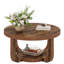 Rustic 2 Tier Round Coffee Table For Living Room-771663799