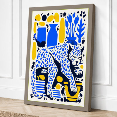 Leopard In Blue Boho - Print