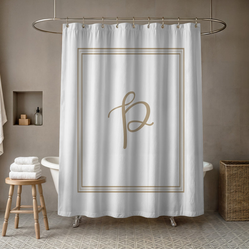 Rideau de douche simple , P, Beige