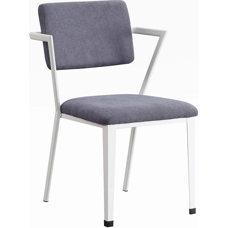 Chaise d'appoint en polyester Egon, Blanc