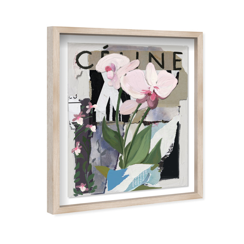 Fine Art Fashion Framed Graphic Art, 21.5"H x 25.5"W, Natural Oak Shadowbox
