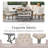Shanequah 6-Piece Farmhouse Dining Table Set, Rectangular Trestle Table and 4 Upholstered Chairs & Bench for Dining Room,dining room set,dinning table set-895771832-895771839-895771838