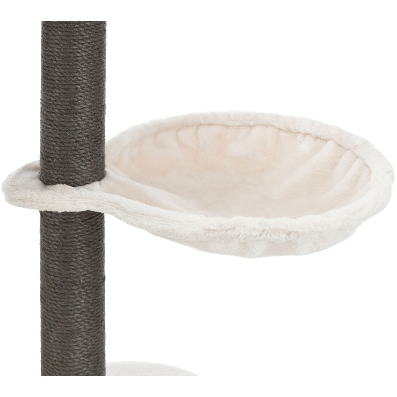 TRIXIE Moriles 39" Cat Tree with Sisal Scratching Posts, Plush Covered Condo, Hammock, Platforms, Dangling Cat Toy