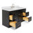 Abell 55'' Single Bathroom Vanity with White Quartz Top-60199478