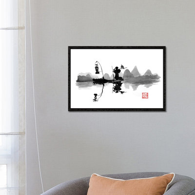 Fishing At Night by Péchane - Print on Canvas
