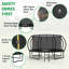 Trampoline récréatif pour enfants 14 pi avec enceinte de sécurité - utilisation intérieure et extérieure - noir-113374226
