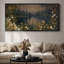 «Enchanted Forest Lake with Golden Accents Art», impression sur art-2041799180-2041799183