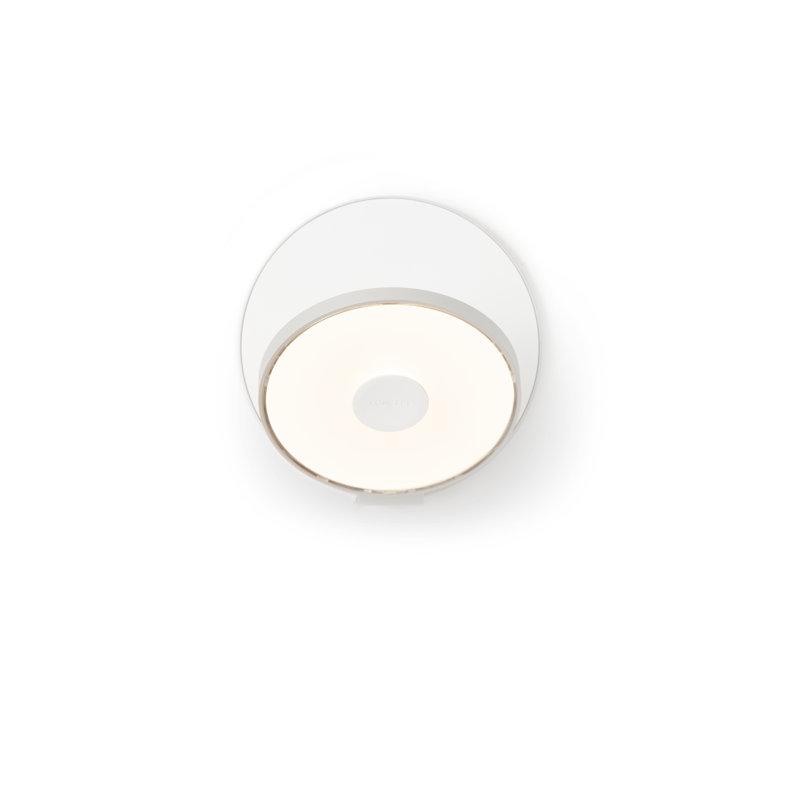 Gravy LED Flush Mounted Sconce, Matte White/Silver