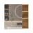 Multi-Function Wood Grain Mirror Cabinet with Storage, Space-Saving Wall-Mounted Design-1508907074