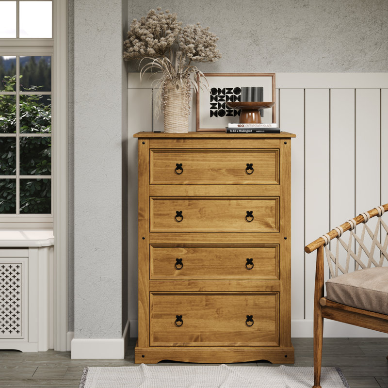 Tayia Solid Wood 36.22'' W 4 - Drawer Dresser