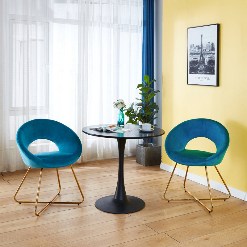 Ensemble de fauteuils en velours Mid-Century