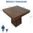 Space-Saving Square Dining Table for 4 – Modern Farmhouse Style with Wooden Pedestal Base – 31.5" Compact Table Ideal for Dining Room, Living Room, Apartment-578295509