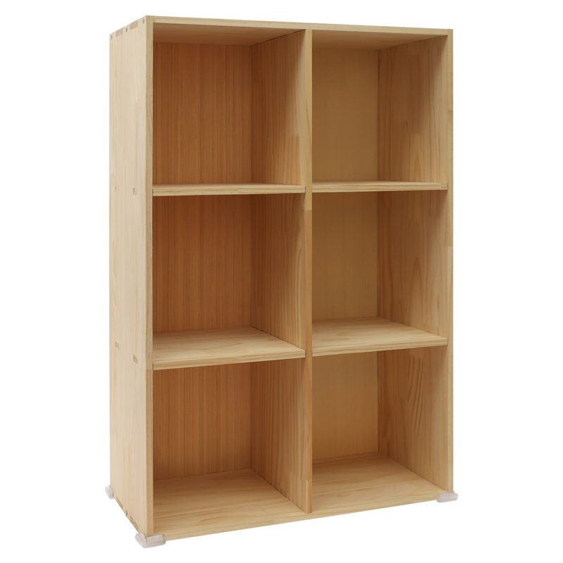 Solid Wood Bookcase Floorstanding Bookshelf Wooden Bookcase, Brown, (3 Shelves) 23.62"H x 35.43"W x 11.81"D