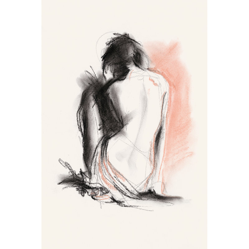 «Figure Gesture IV» par Jennifer Paxton Parker - reproduction d'art sur toile tendue, H 48 po x l 32 po