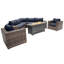 Ensemble de conversation pour 6 personnes avec foyer et coussins Sunbrella Lsi-1737972591