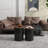 Nesting Storage Ottomans Set Of 2 With Lids, Hidden Space