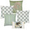 Spring Coordinated Set of 5 Indoor & Outdoor Throw Pillows