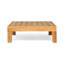 Ensemble de causeuse en bois d'acacia 3 pièces avec table basse et coussins beiges Oana-129507761-129507764
