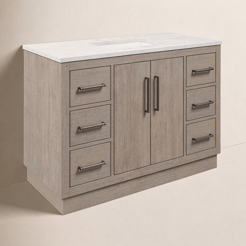 Ensemble de meuble-lavabo simple 48 po Kamila, Bronze huilé