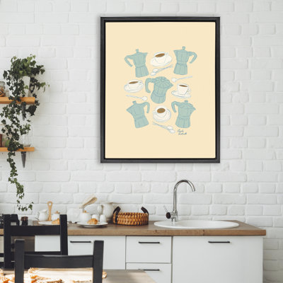 Cadre flottant espresso et moka, design Carrie Cantwell