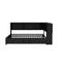 Lit de jour double en métal avec lit gigogne, armoires de rangement et ports USB-1815329071