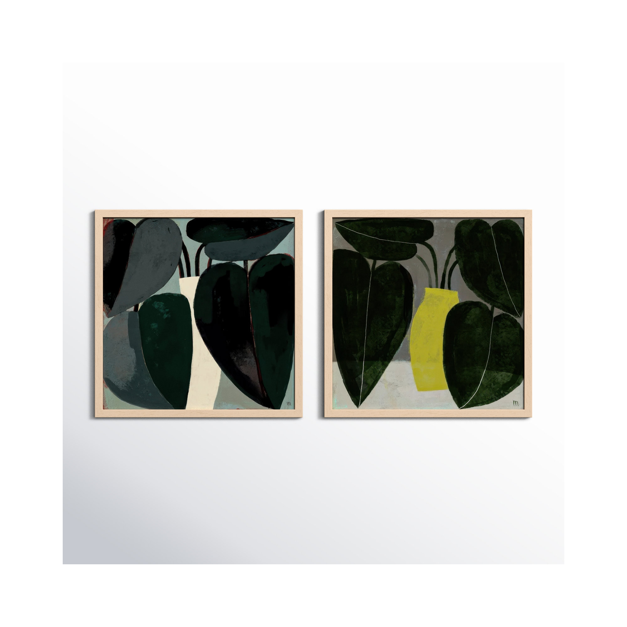 Plant Set Of 2 by Studiom, Brown, 36" H x 36" W