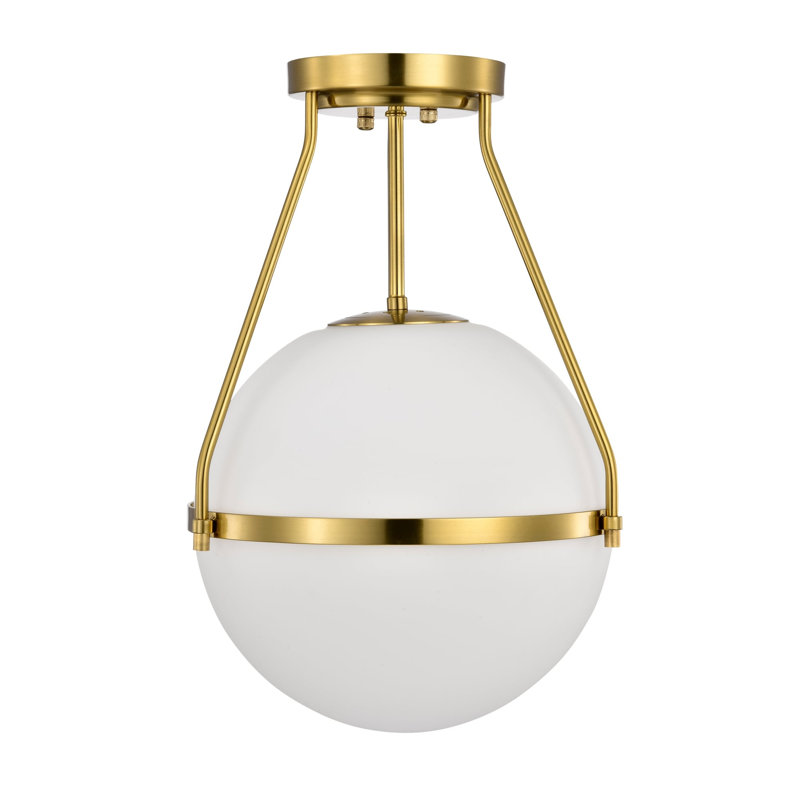 Heuller Semi Flush Mount, Brass