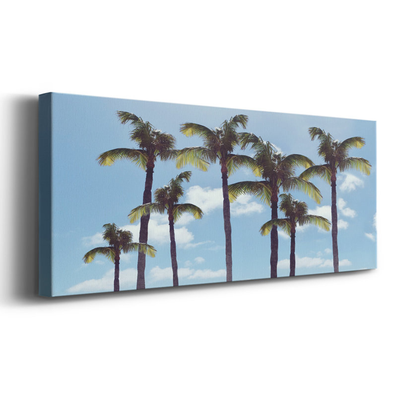 Palmiers paradisiaques sur toile, H 20 po x l 50 po x P 1,5 po