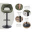 Swivel Upholstered Adjustable Height Counter Stool with Metal Frame-292370292