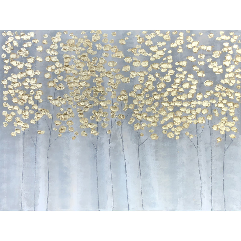 Golden Radiance - peinture sur toile tendue, H 30 po x l 40 po