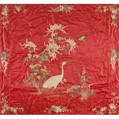 Textiles chinois antiques en soie de petite taille