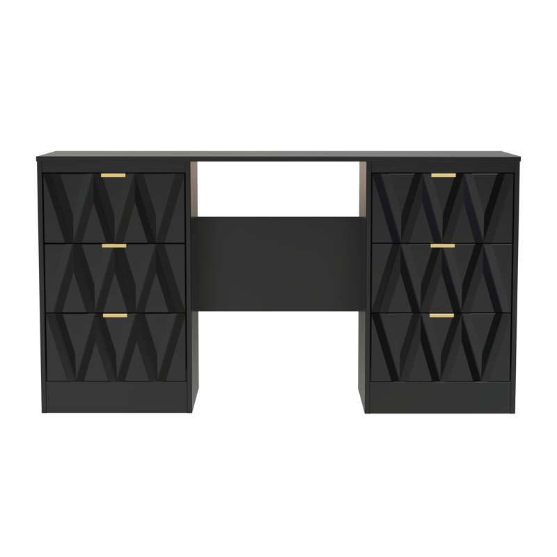 Dressing Table, Deep Black/Black Matt