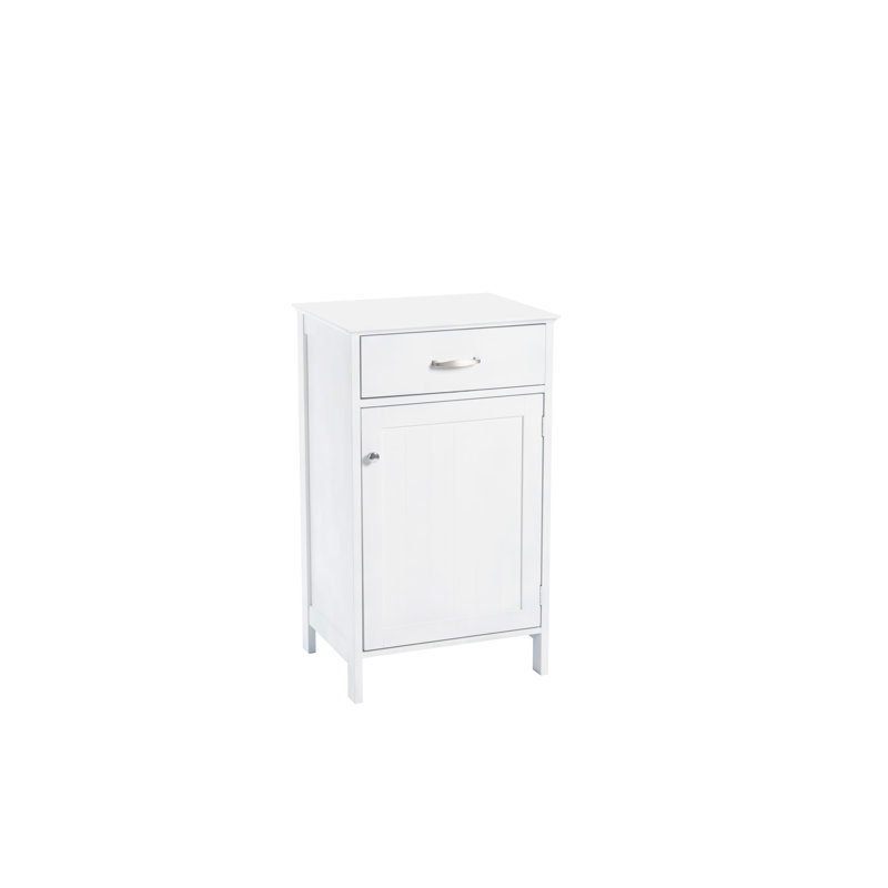 Freestanding Bathroom Storage Cabinet with Drawer, White