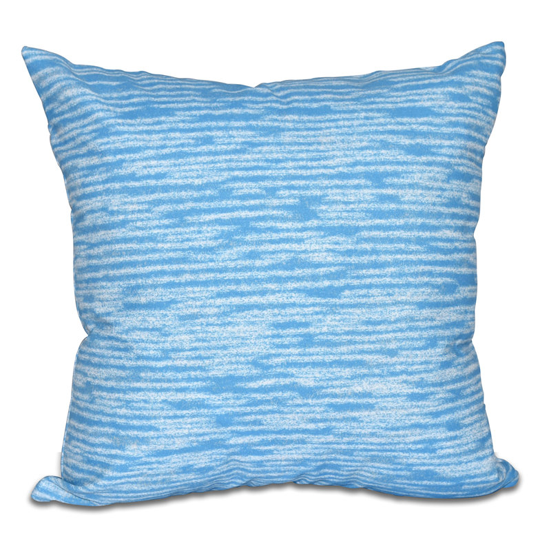 Marled Knit Print Square Pillow Cover and Insert, Yes, 16" H x 16" W, Blue