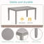 5 Piece Modern Dining Set, Rectangular Wooden Dining Table With 4 Upholstered Chairs For Kitchen, Dining Room, Grey