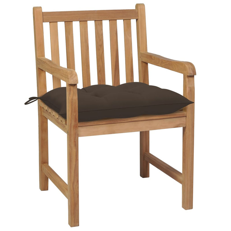 Chaise de patio avec coussin Dorathy, Taupe