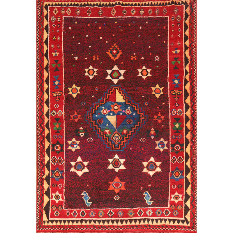 Tapis traditionnel en laine fait à la main 4 x 6