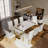 Spacious 80 Inch White Dining Room Table With Mirrored U-Base-691369763