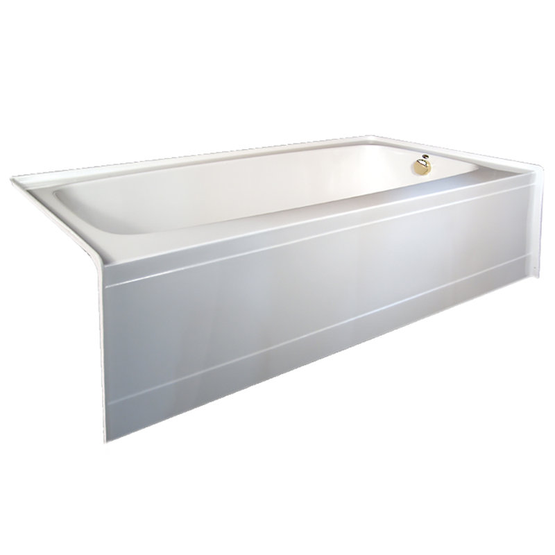 Regan 72'' L Soaking Bathtub, White, Right