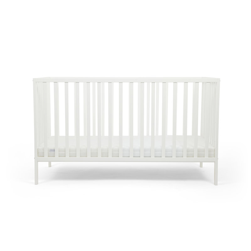 Hartley Classic Cot and Premium Sprung Mattress - Pine, White