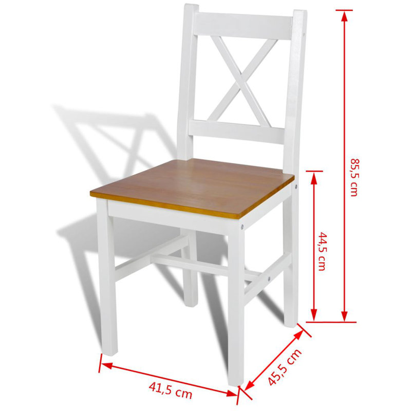 Chaise de salle à manger, Blanc / Brun, 6