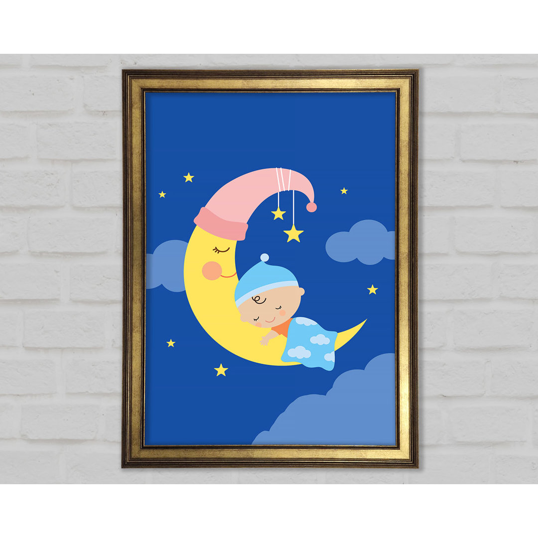 Snuggled To The Moon - Einzelne Bilderrahmen Kunstdrucke