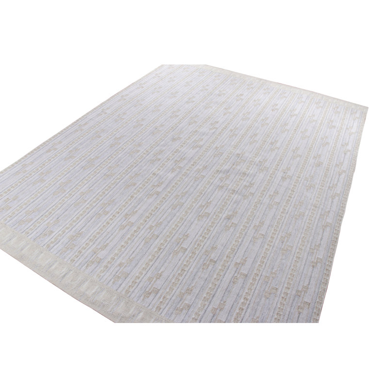 Scandinavian Wool Geometric Area Rug, Rectangle 12' x 18'