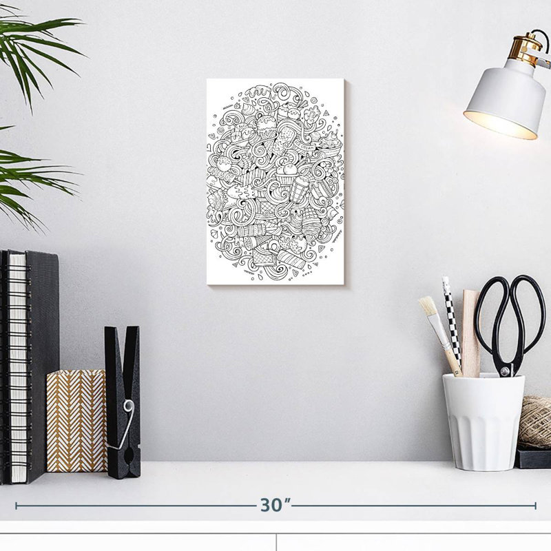 Yarlin Ice Cream Doodles, 12" H x 8" W