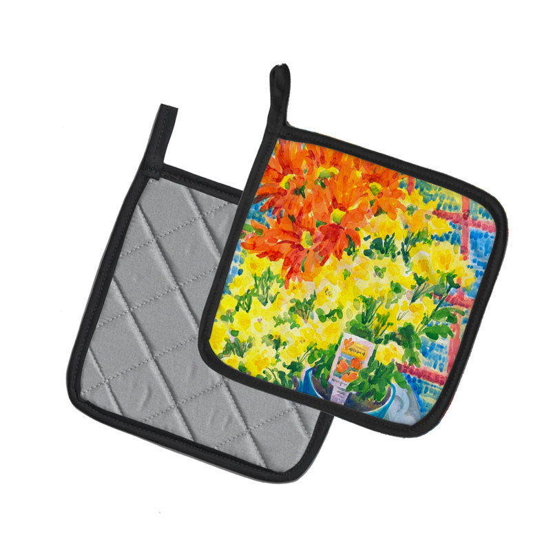 Cuisinier poignée mums the à fleurs east urban home