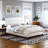 Boyd Sleep Charlat Vegan Leather Platform Bed Frame | Adjustable Headboard | Low-Profile Foundation Compatible | Sleek Contemporary Design | 700 lb Capacity-879241498-879241494