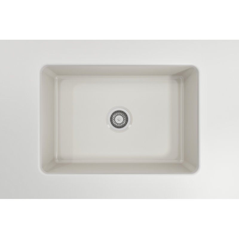 26.75 in. L Undermount and Drop-In Kitchen Sink, Biscuit