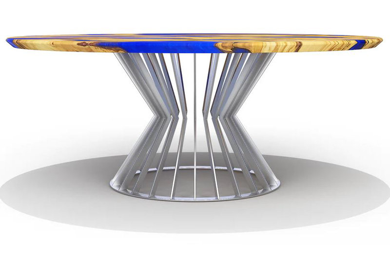 Amiata Round Dining Table, 29.9" W x 29.9" L
